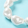 Electroplated Glass Imitation Pearl Beads Strands BSHE-G035-01A-05-1-4