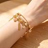 Iron Zinc Alloy Tassel Multi-Strand Bracelets for Women NI2300-8-1