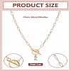 1Pc 304 Stainless Steel Chain & Brass Micro Pave Cubic Zirconia Letter Pendant Necklaces NJEW-LP0001-36Z-G-2