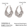 Twist 304 Stainless Steel Hoop Earrings JE2678-2-1