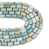 Natural Flower Amazonite Beads Strands G-G453-E05-10x14mm-5