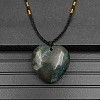 Natural Indian Agate Pendant Necklaces XA8803-08-1