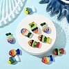 10Pcs 5 Colors Handmade Lampwork Beads LAMP-YW0001-62-2