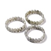 Natural Labradorite Oval Beaded Stretch Bracelet G-E010-01I-2