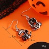 Alloy Skull with Rose Dangle Earrings EV2846-4