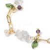 Natural Quartz Crystal Chip Beaded Bracelets BJEW-JB11433-4