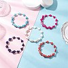 Dyed Synthetic Turquoise Beads Bangles for Women BJEW-JB11903-1