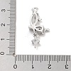 Brass Pave Clear Cubic Zirconia Pendants KK-Z061-14P-02-3