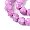 Ombre Effect Dyed Electroplate Opaque Glass Beads Strands EGLA-Q130-01A-14-4