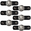 6Pcs Alloy with Imitation Leather Scarf Clips AJEW-CL0004-82B-1