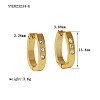 Fashionable Stainless Steel U-Shaped Hoop Earrings CM9025-2-2