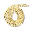 Half Golden Plated Electroplate Beads Strands EGLA-H104-08A-HP01-2