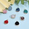 16Pcs 8 Colors Electroplate Druzy Resin Pendants RESI-SZ0001-20-5