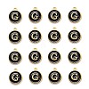 Golden Plated Alloy Charms LS-ENAM-S118-02G-2