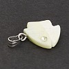 Natural Trochid Shell/Trochus Shell Pendants SSHEL-K027-07-3