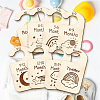 Wood Baby Closet Size Dividers AJEW-WH0352-003-4
