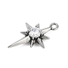 316 Surgical Stainless Steel Micro Pave Cubic Zirconia Pendants LS-STAS-G349-01AS-02-2