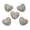Sparkling Acrylic Heart Beads with Rhinestone Embellishment OACR-NH0001-02B-07-1