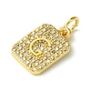 Rack Plating Brass Micro Pave Clear Cubic Zirconia Charms KK-G501-01G-G-2