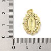 Virgin Mary Theme Rack Plating Brass Micro Pave Cubic Zirconia Pendants KK-G513-32G-3