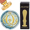 Brass Wax Seal Stamps with Wood Handle AJEW-WH0412-0250-1