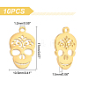 10Pcs 201 Stainless Steel Pendants STAS-UN0030-52-4