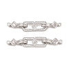 Brass Micro Pave Clear Cubic Zirconia Fold Over Clasps KK-U059-66P-1