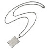 Anti-Tarnish 304 Stainless Steel Arabic Elements Rectangle Pendant Box Chain Necklaces NJEW-D089-02P-2