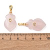 Natural Rose Quartz Pendants G-P628-05G-05-3
