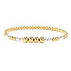 Brass Beads Stretch Bracelets for Women CW0227-11-1