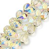 Electroplate Transparent Glass Beads Strands EGLA-B012-AB02-1