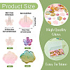 100Pcs 4 Styles Baking Paint Transparent Glass Bead Caps DGLA-TA0001-48-4
