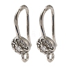 Rack Plating Brass Micro Pave Clear Cubic Zirconia Earring Hooks KK-A231-10P-1