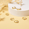  Jewelry 3 Pairs 3 Style Round & Lightning Bolt & Square Cubic Zirconia Huggie Hoop Earrings EJEW-PJ0001-03-4