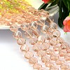 Faceted Flat Round Imitation Austrian Crystal Bead Strands G-M193-10mm-18A-1