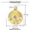 Brass Micro Pave Clear Cubic Zirconia Pendants CU-OY001-96G-2