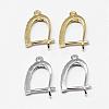 Brass Micro Pave AAA Cubic Zirconia Ear Harp Hoop Earring Findings KK-F699-04-NR-1