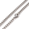 Alloy Star Pendant Necklace with 304 Stainless Steel Box Chains NJEW-C007-08AS-4