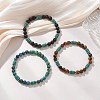Gemstone Beads Stretch Bracelets BJEW-JB13295-1