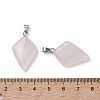 Natural Rose Quartz Pendants G-C110-05A-P-3