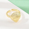 Ocean Theme Brass Cuff Rings RJEW-C135-01G-07-2