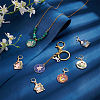 Alloy Enamel Pendant Stitch Markers HJEW-AB00286-4