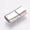 304 Stainless Steel Magnetic Clasps with Glue-in Ends STAS-G136-05P-2