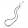 304 Stainless Steel Mesh Chains Necklace for Men Women NJEW-N052-03P-3