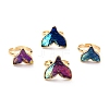 Mermaid Fishtail Resin Adjustable Finger Ring RJEW-C009-01-1