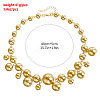 Alloy & Plastic Round Beads Link Chain Necklaces for Women WG2709A-01-6