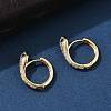 Brass Cubic Zirconia Hoop Earrings EJEW-D301-05G-01-2