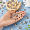  72Pcs 12 Styles Tibetan Style Alloy Connector Charms TIBE-TA0001-29-14