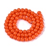 Opaque Solid Color Glass Beads Strands GLAA-T032-P6mm-M-2