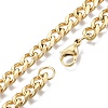 Men's 201 Stainless Steel Cuban Link Chain Necklace NJEW-N050-A06-7-55G-2